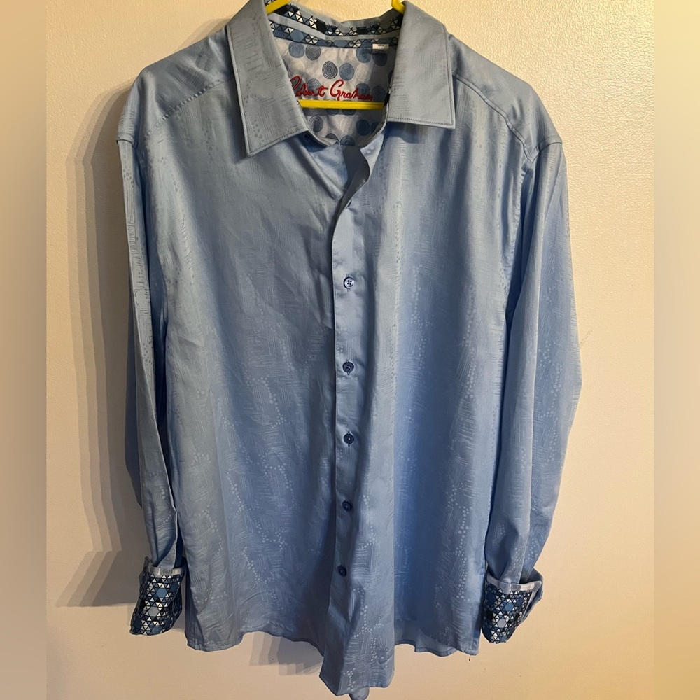 Robert Graham long sleeve button down shirt, size XL